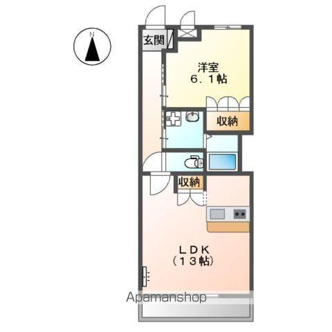 エバークレスト(1LDK/3階)の間取り写真