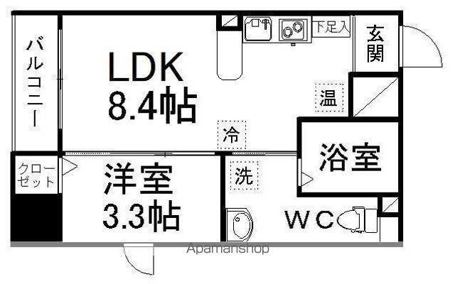 グラン・ドミール一番町(1LDK/7階)の間取り写真