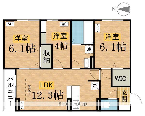 Dスクエア本町(3LDK/3階)の間取り写真