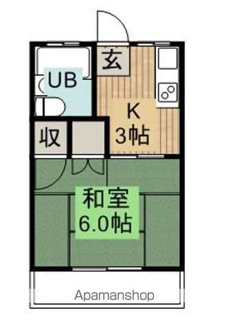 千日ビル(1K/3階)の間取り写真