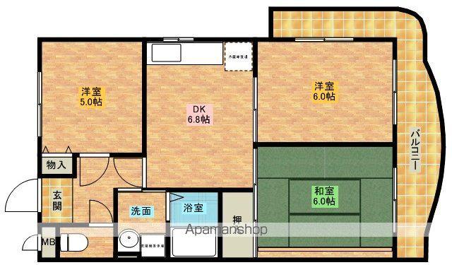 プリモディーネ高石(3DK/3階)の間取り写真