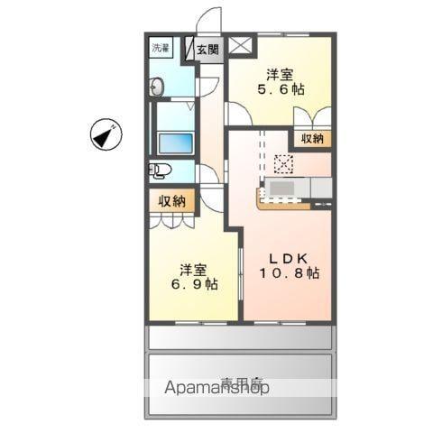 プロニティおおたかの森(2LDK/1階)の間取り写真