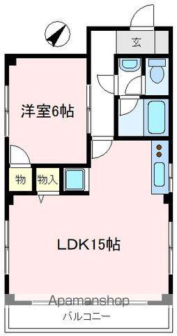 居山ビル(1LDK/3階)の間取り写真