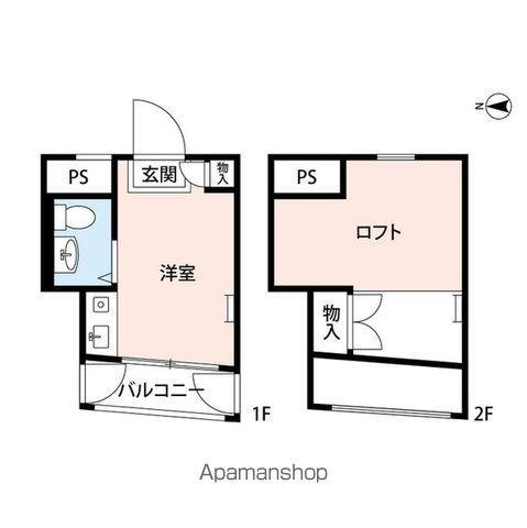 ボヌール上石神井(ワンルーム/3階)の間取り写真