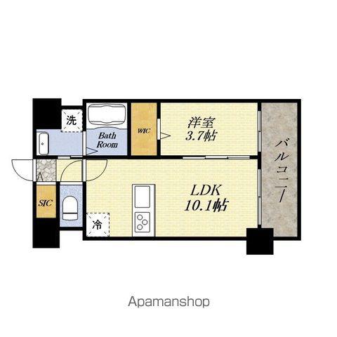 LOUIS RESIDENCE弁天町(1LDK/7階)の間取り写真