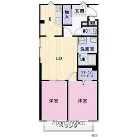 ハイツフラワーガーデンマーガレット(2LDK/2階)の間取り写真