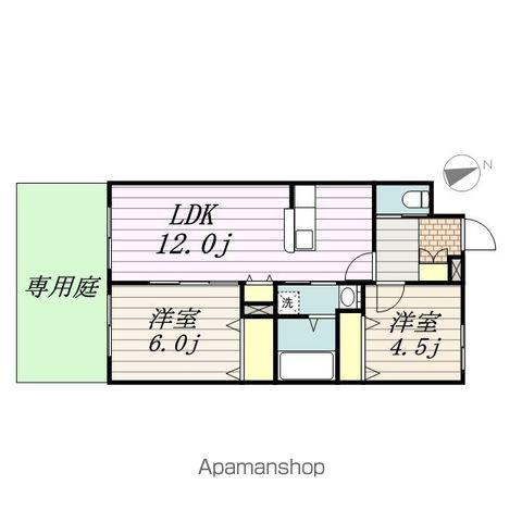 ヘーベルメゾン大久保(2LDK/1階)の間取り写真