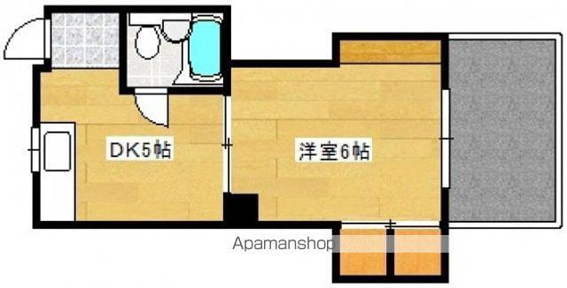 和秀舟入本町ビル(1DK/2階)の間取り写真