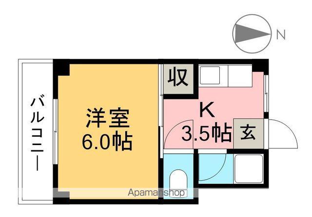 ドエル寿(1K/3階)の間取り写真