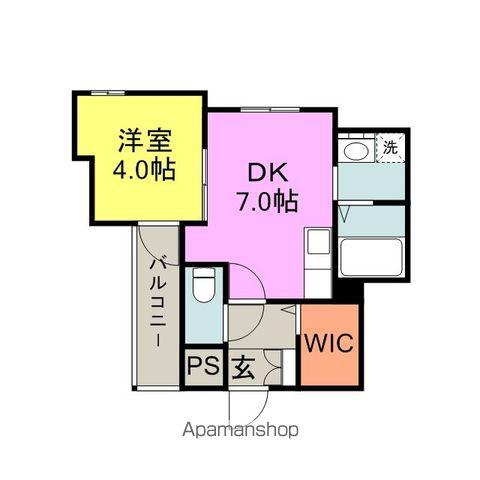 CHERIM西鉄久留米駅前(1DK/1階)の間取り写真