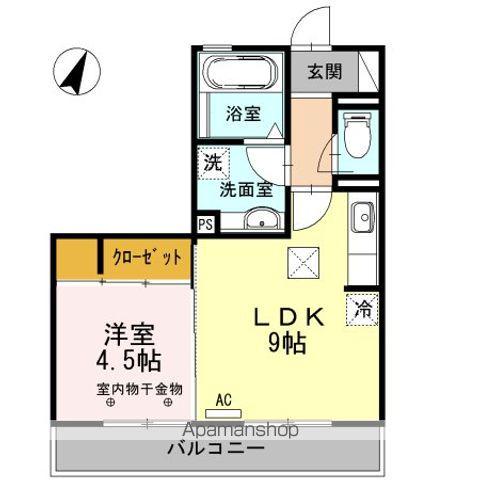 PORT MARK(1LDK/1階)の間取り写真
