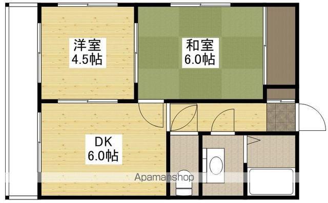 原田ビル(2DK/2階)の間取り写真