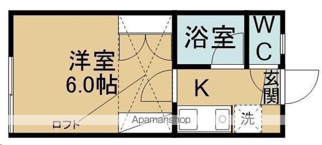 ベルトピア仙台12(1K/1階)の間取り写真