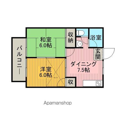 アーバン和白(2DK/2階)の間取り写真