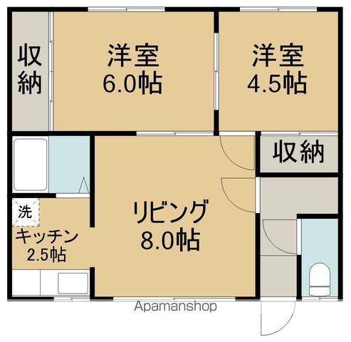 コーポ丸山(2LDK/1階)の間取り写真