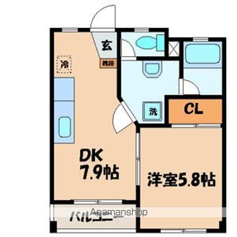 ワンピース(1DK/5階)の間取り写真