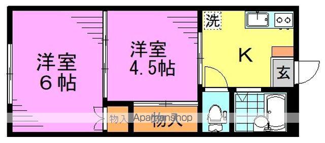 アネックスシュウエイ(2K/1階)の間取り写真