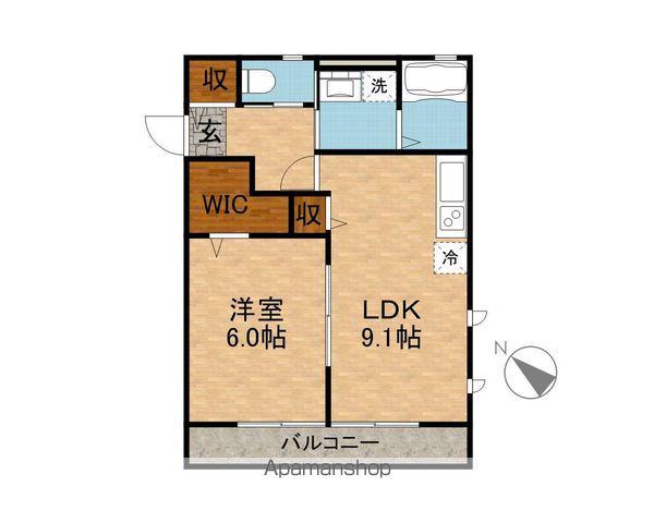 ソフィア(1LDK/2階)の間取り写真