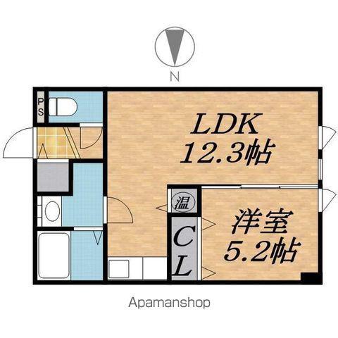 ORNER106A(1LDK/1階)の間取り写真