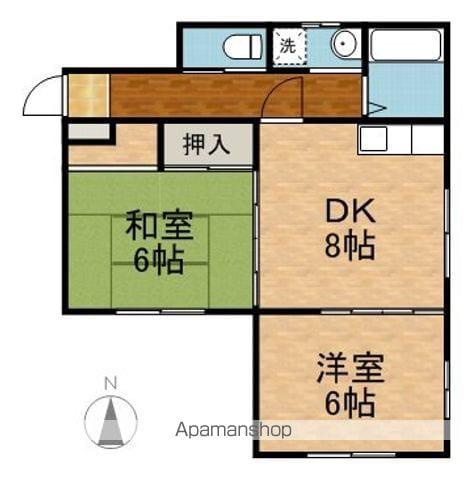 GMM10(2DK/1階)の間取り写真