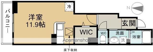 ストリート・ハーモニー(1K/1階)の間取り写真