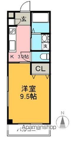 ロイヤルハウス(1K/2階)の間取り写真