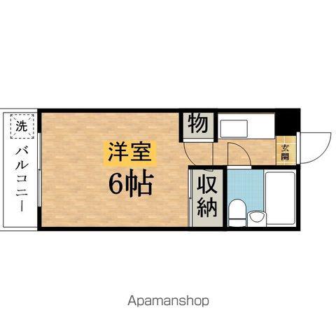 ゼフィールA(ワンルーム/1階)の間取り写真