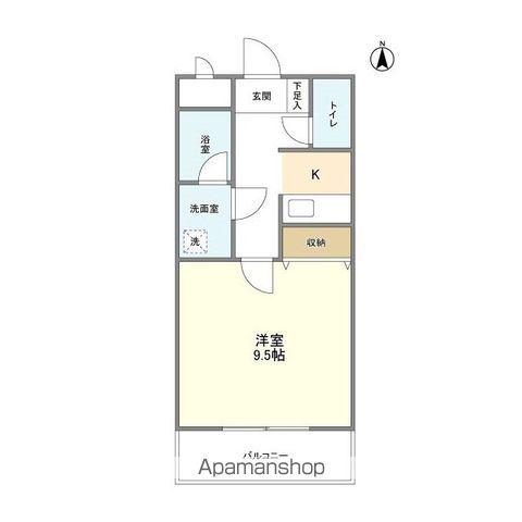 エルム塩付(1K/3階)の間取り写真