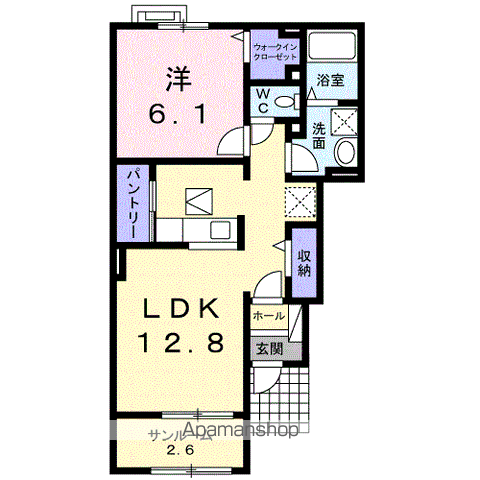 エセックス レジーナ Ⅰ(1LDK/1階)の間取り写真