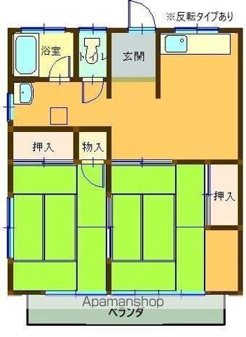 加藤第一アパート(2DK/2階)の間取り写真