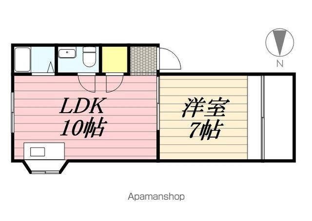 ロイヤルコーポ琴の浦Ⅱ(1LDK/3階)の間取り写真