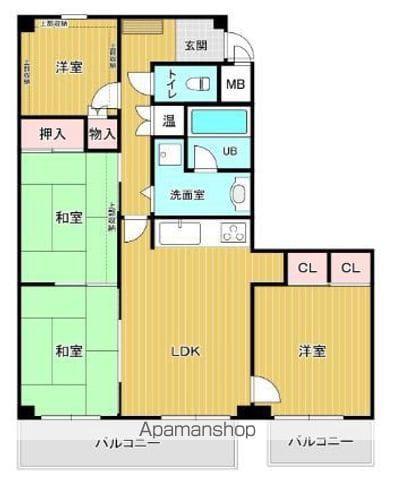 グランドメゾン藤崎(4LDK/3階)の間取り写真