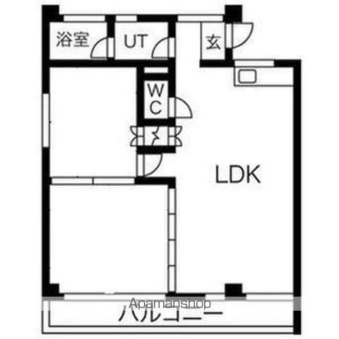 一社センターハウス(2LDK/1階)の間取り写真