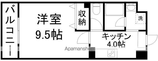 スパシアス榴ヶ岡公園(1K/4階)の間取り写真