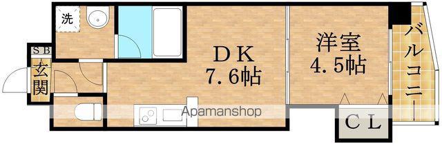 ルクレ新大阪レジデンス(1DK/5階)の間取り写真