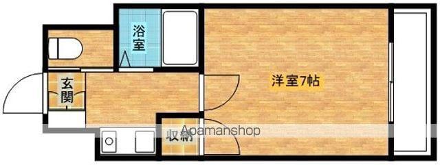 第3国本エレガンス新大阪(1K/3階)の間取り写真