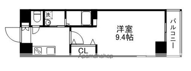 KDXレジデンス南草津(1K/14階)の間取り写真