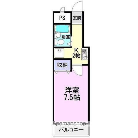 はやしビジデンス(1K/3階)の間取り写真