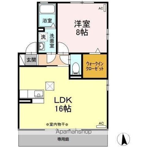 タウンホーム坂巻(1LDK/1階)の間取り写真