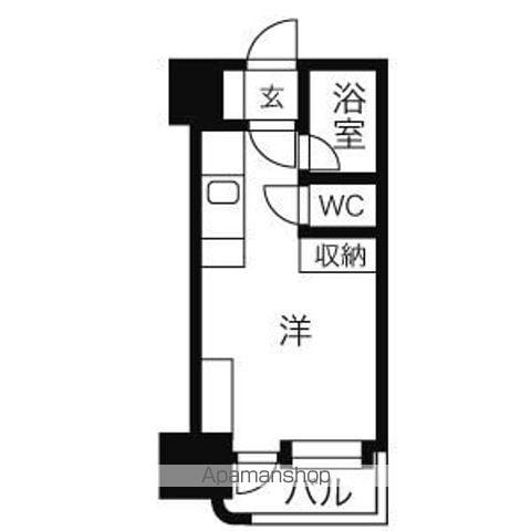アン・セリジェ弐番館(ワンルーム/5階)の間取り写真