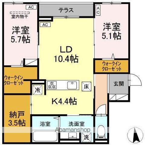CLASSEUM仙台小田原 III(2LDK/1階)の間取り写真