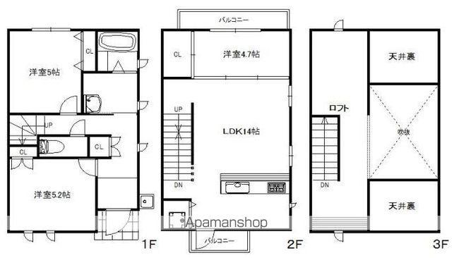 シャルマンハイム(3LDK)の間取り写真