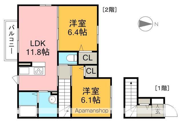 シャーメゾン フラーリッシュⅡ(2LDK/2階)の間取り写真