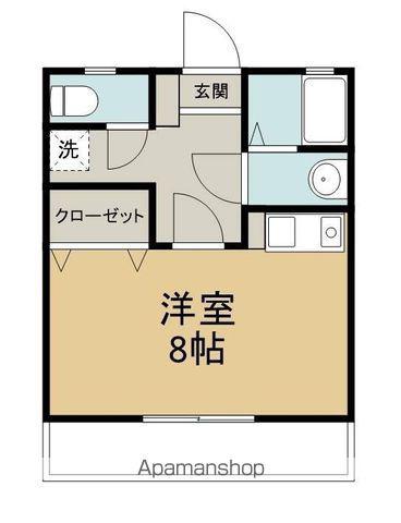 栄光マンション(ワンルーム/3階)の間取り写真