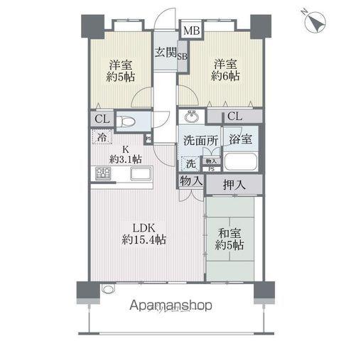 アンピール下大利(3LDK/2階)の間取り写真