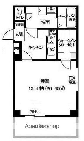 アビリティ上町弐番館(1K/4階)の間取り写真