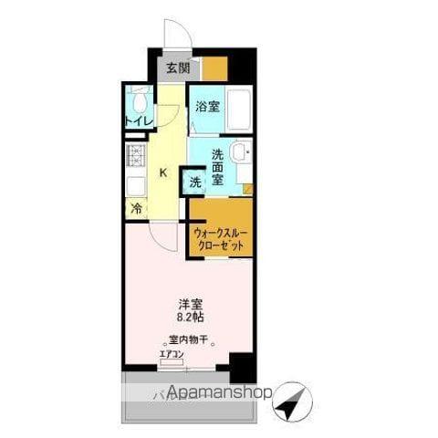 VESTA(1K/3階)の間取り写真