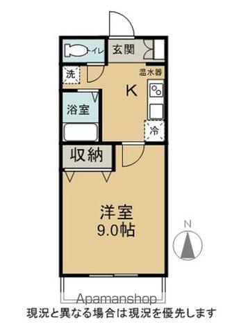 エルピス・フタゴ(1K/1階)の間取り写真