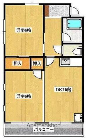 メゾンムーラン(2DK/3階)の間取り写真