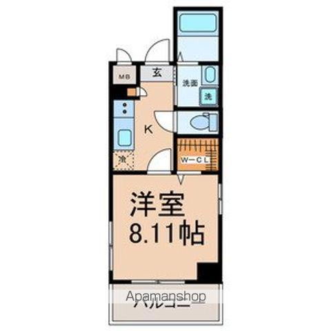 シャルマン新栄(1K/4階)の間取り写真